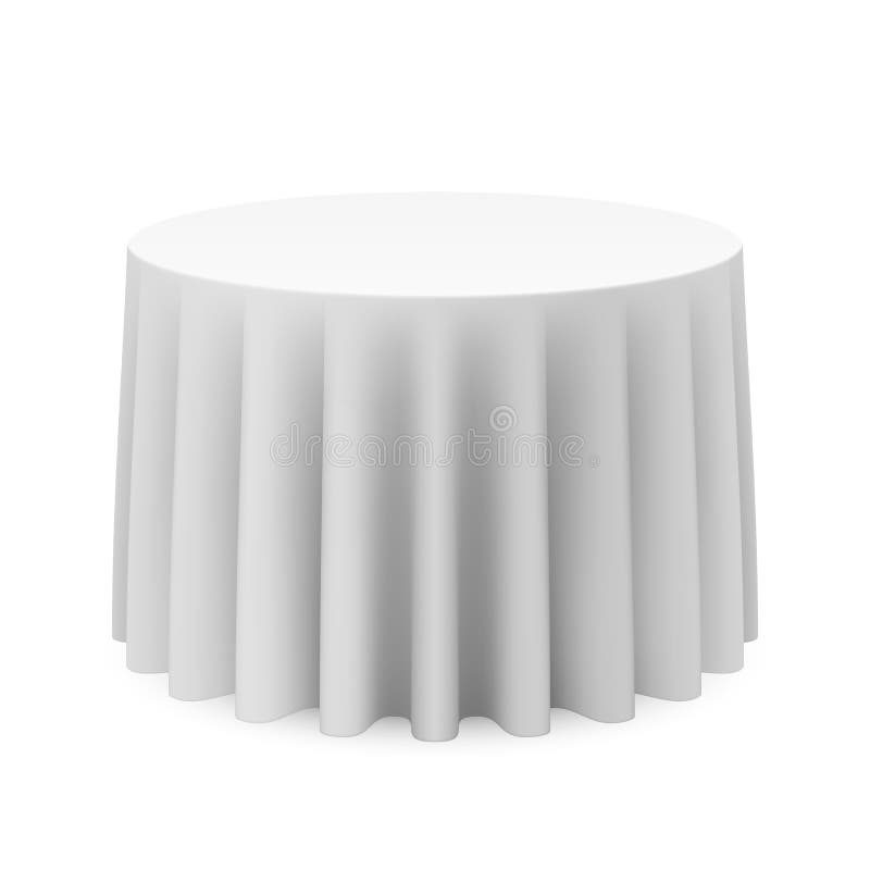 Round tablecloth royalty free illustration