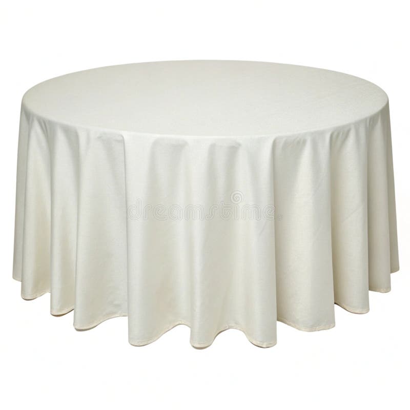 Round tablecloth isolated on transparent background