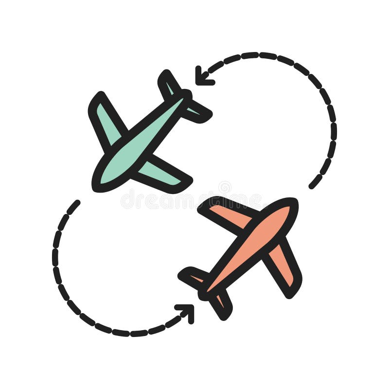 Round Travel Flights stock vector. Illustration of icon 101433307