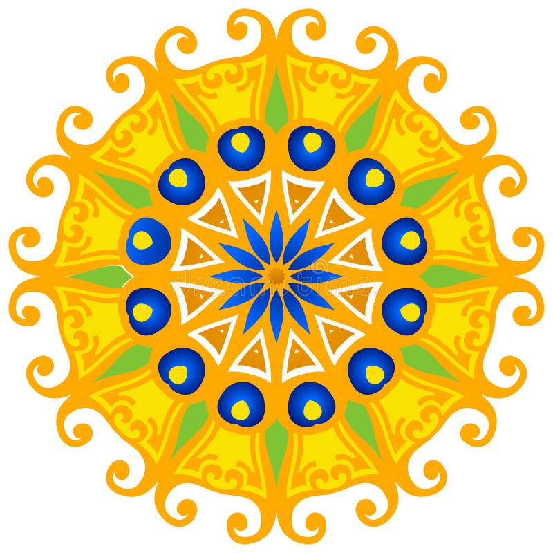 Round Vector Ornament stock vector. Illustration of circular - 34782659