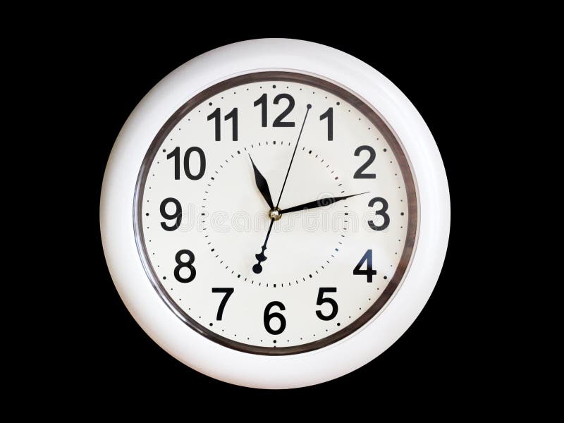 Dial Office Wall Clock in a Classic Style, Closeup Stock Photo Image