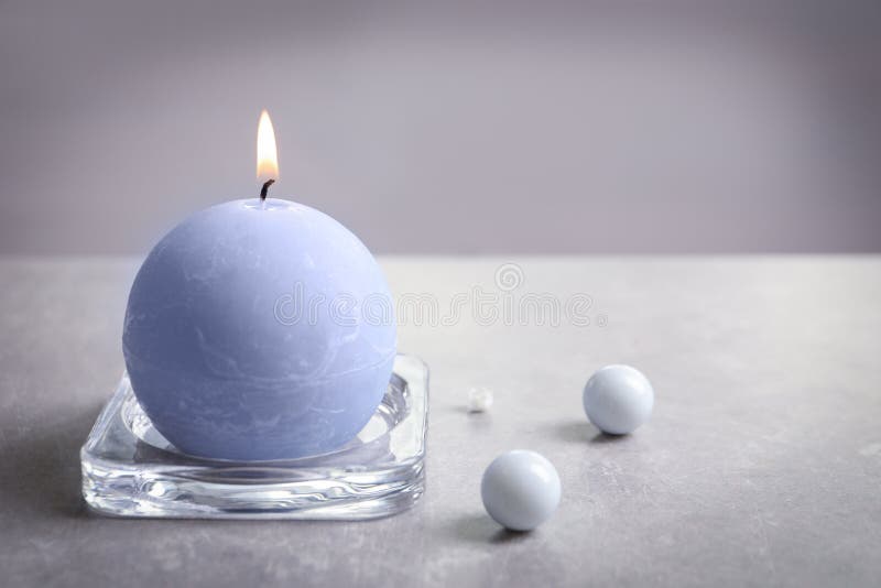 Round wax candle burning stock image. Image of candle 117850123