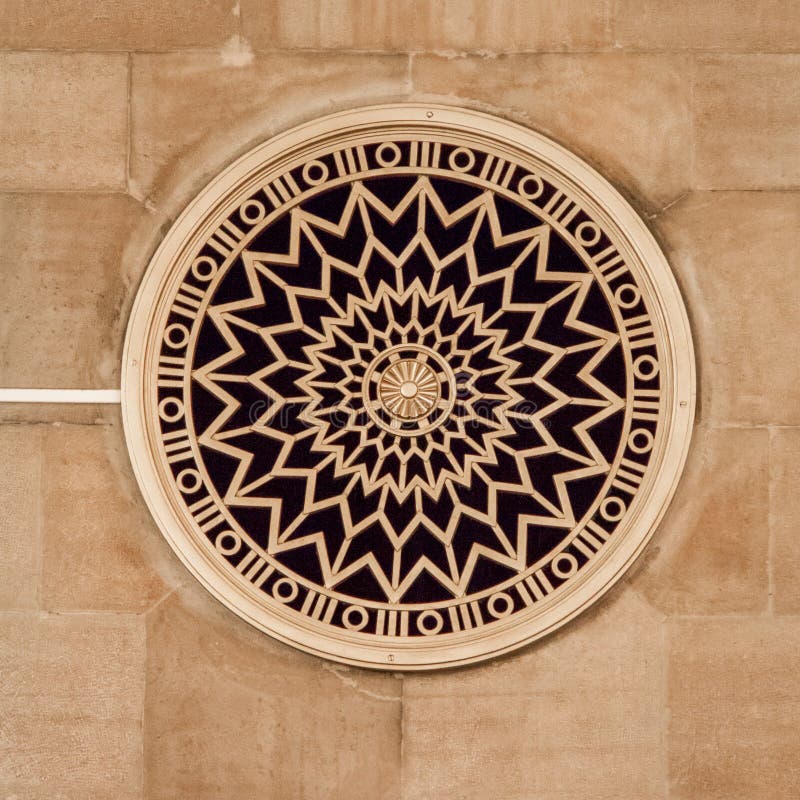 Round window decorated with rosette stock images Round window decorated with rosette stock images
