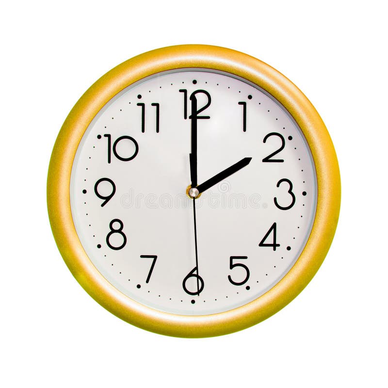 Round yellow clock stock photo. Image of clock, hour 141184184