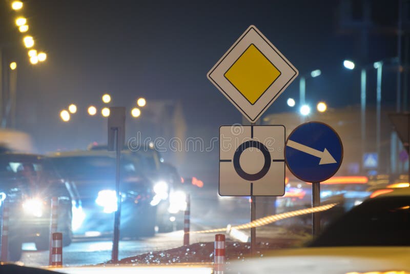 Traffic Sign Glass Night Light