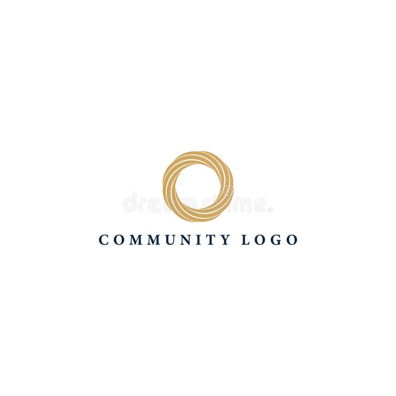 Rounded Line Linked Icon Isolated on White Background. Usable for Teamwork and Family Logos. vector illustration