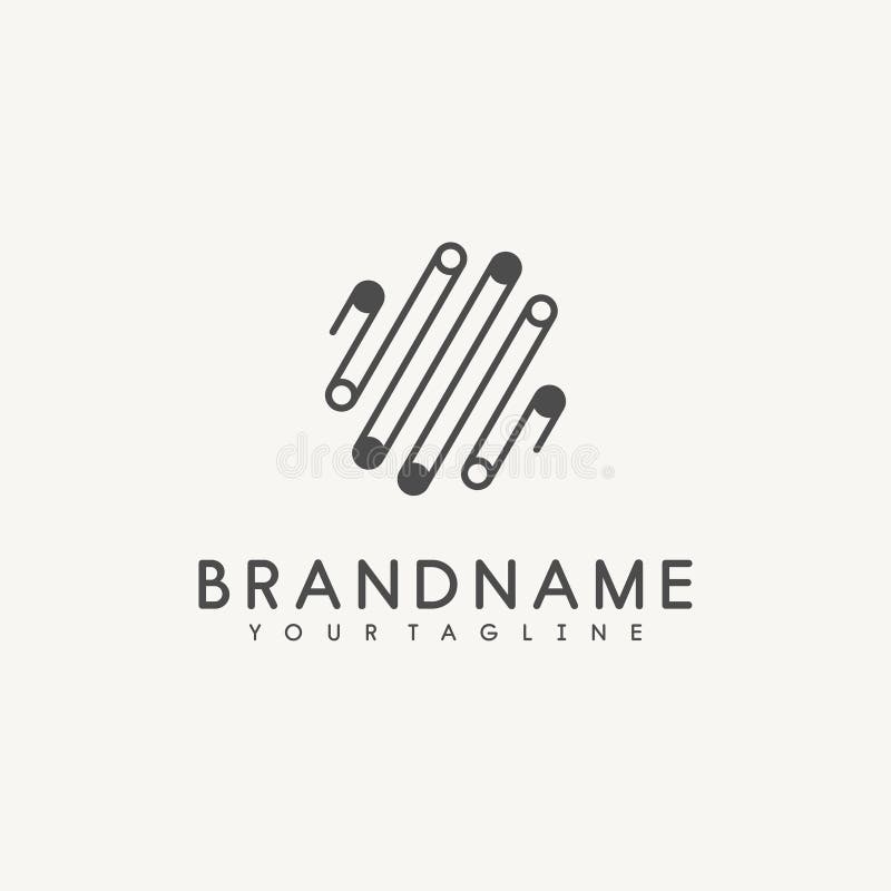 Rounded line linked icon pulse wave style isolated vector illustration