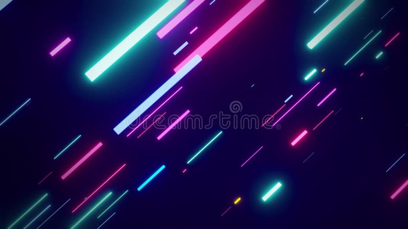 Rounded Neon Red and Blue lines Background video, Footage