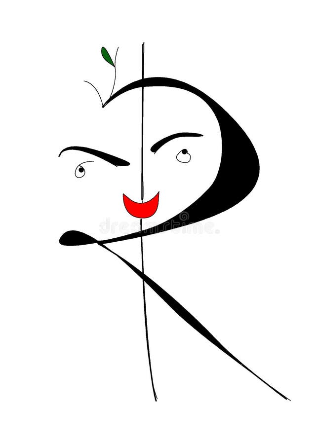 Roupies indiennes de symboles et de conception drôle de clip de visage illustration libre de droits