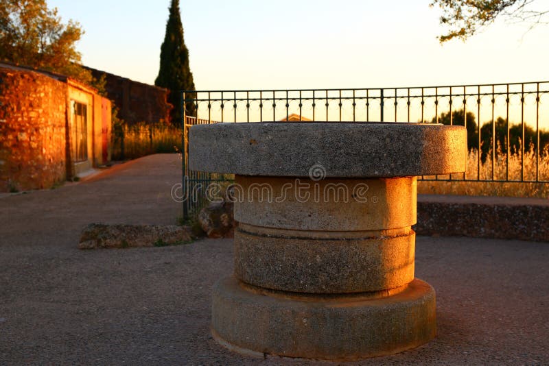 The red charming village in the Luberon region of France. The red charming village in the Luberon region of France