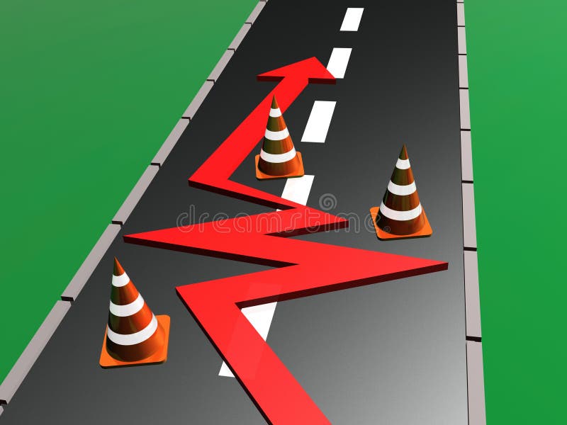 Route stock illustration