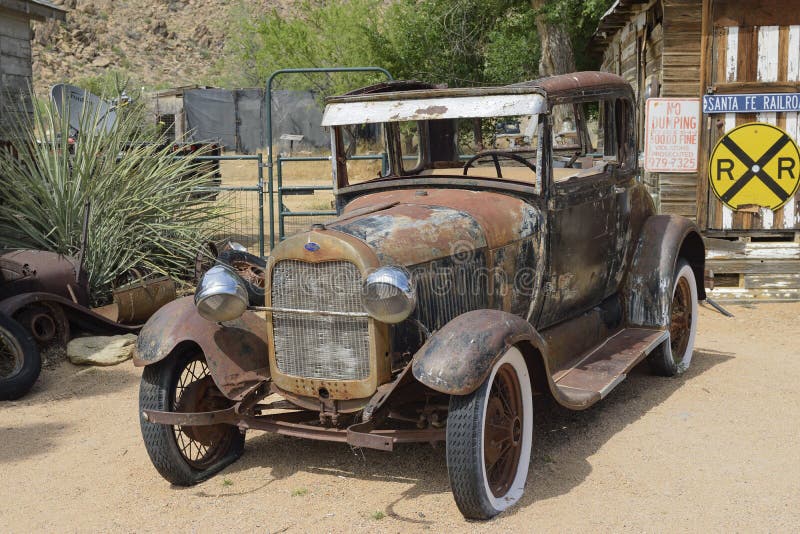 Route 66, Hackberry, old-timer car