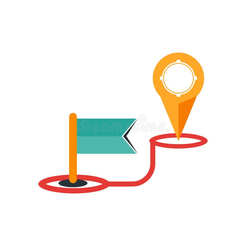 Route icon vector sign and symbol isolated on white background, Route logo concept vector illustration