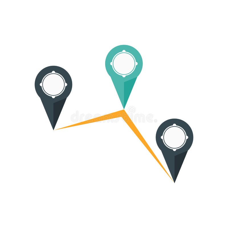 Route icon vector sign and symbol isolated on white background, Route logo concept vector illustration