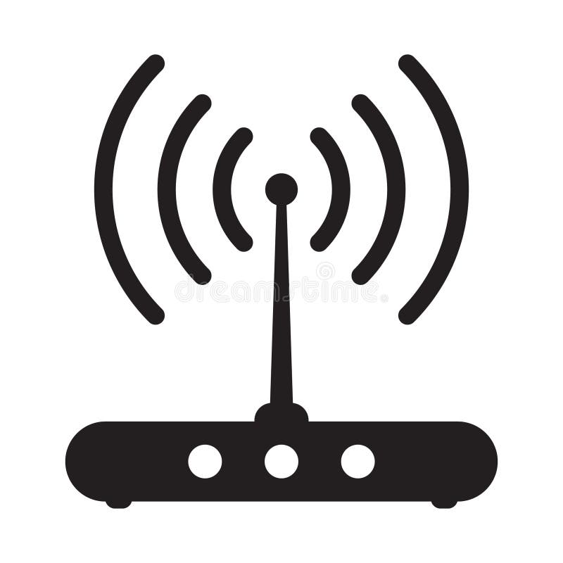 Router odnosić sie sygnałowa ikona ilustracja wektor Router odnosić sie sygnałowa ikona ilustracja wektor