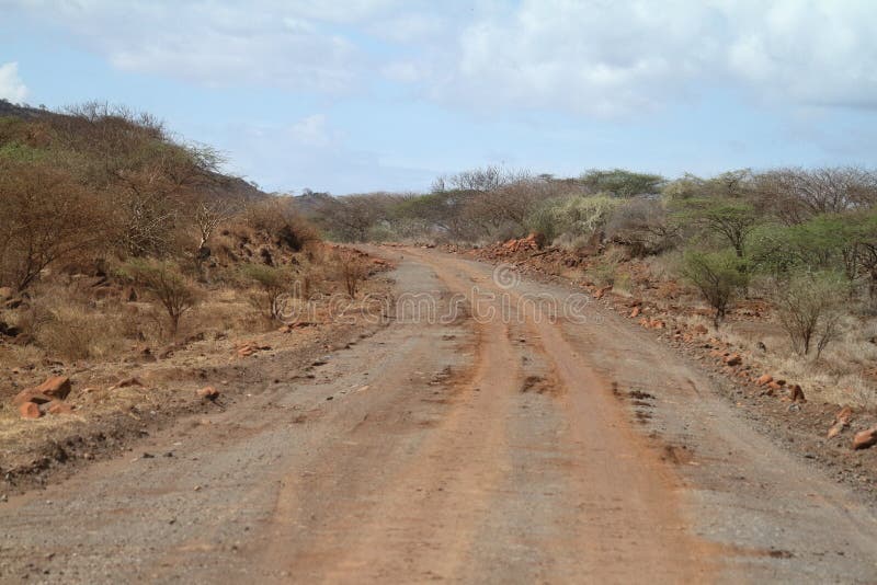 Routes de campagne dans le nord du Kenya photos libres de droits Routes de campagne dans le nord du Kenya photos libres de droits