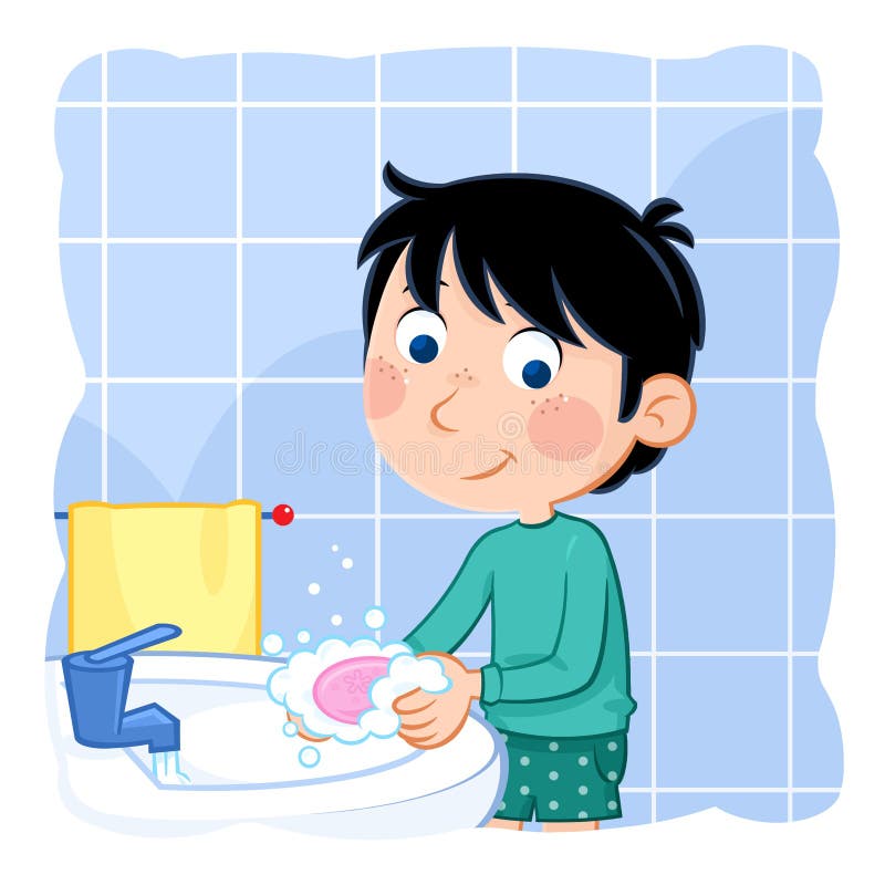 Daily Routine Actions - Washing Hands with Soap and Water Stock Illustration - Illustration of colorful, happiness: 106217917 Daily Routine Actions - Washing Hands with Soap and Water Stock Illustration - Illustration of colorful, happiness: 106217917
