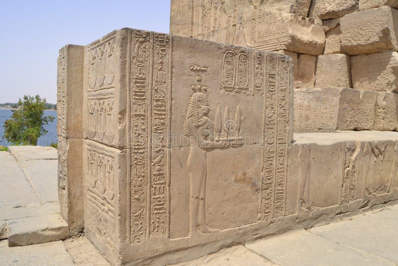 Rovine al tempiale di Kom Ombo fotografia stock Rovine al tempiale di Kom Ombo fotografia stock