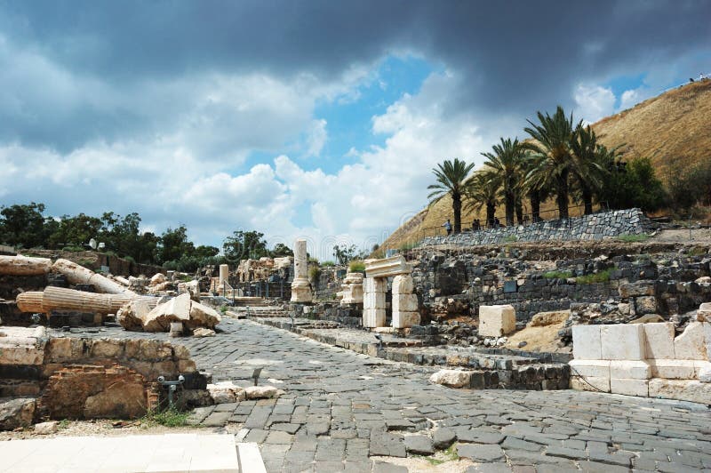 Rovine della città antica Beit Shean, Israele