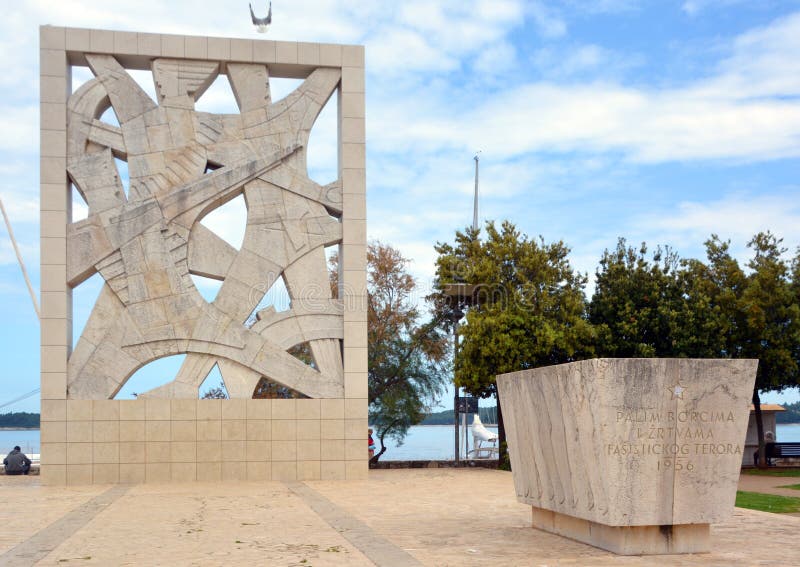 Part of the communist era Monument to Fallen Fighters and Victims of Fascist