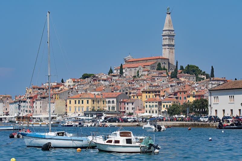 Rovinj - een Kroatische vissershaven op de Westkust royalty-vrije stock fotografie Rovinj - een Kroatische vissershaven op de Westkust royalty-vrije stock fotografie