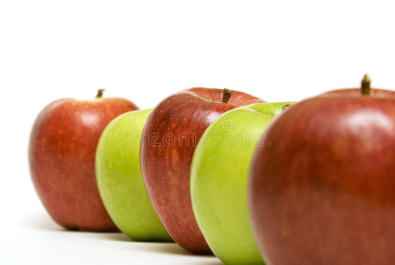 Row of the apples