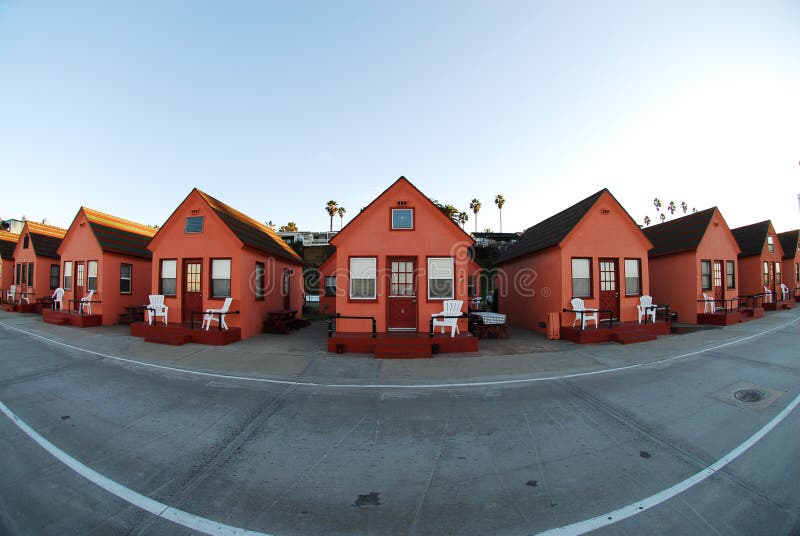 Row of cabins