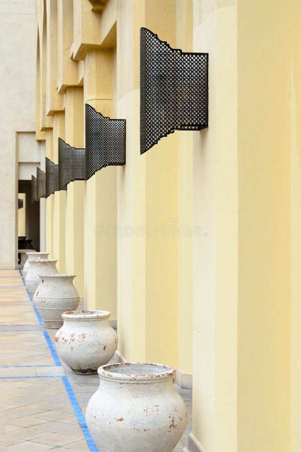 Row of Ceramic Vases on the Street, Dubai Stock Photo Image of dubai
