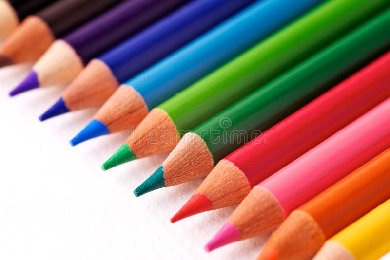 A Row of Colourful Pencils