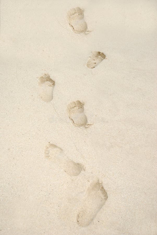 Footsteps in sand stock photo. Image of solitary, bible - 4213910