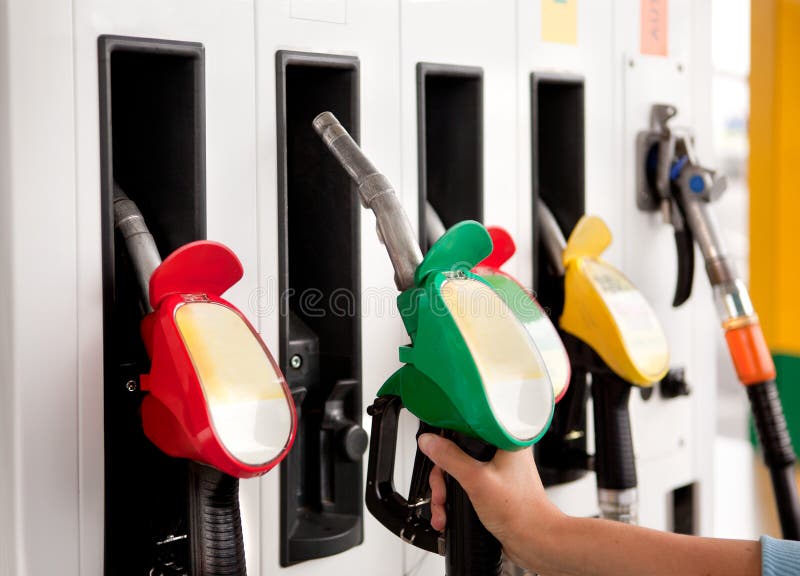 Row of Fuel Pumps at a Gas Station Stock Photo Image of environment