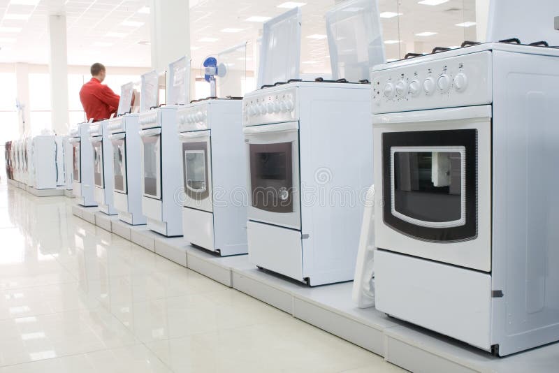 Row of Gasstoves in a Store 2 Stock Image Image of commercial