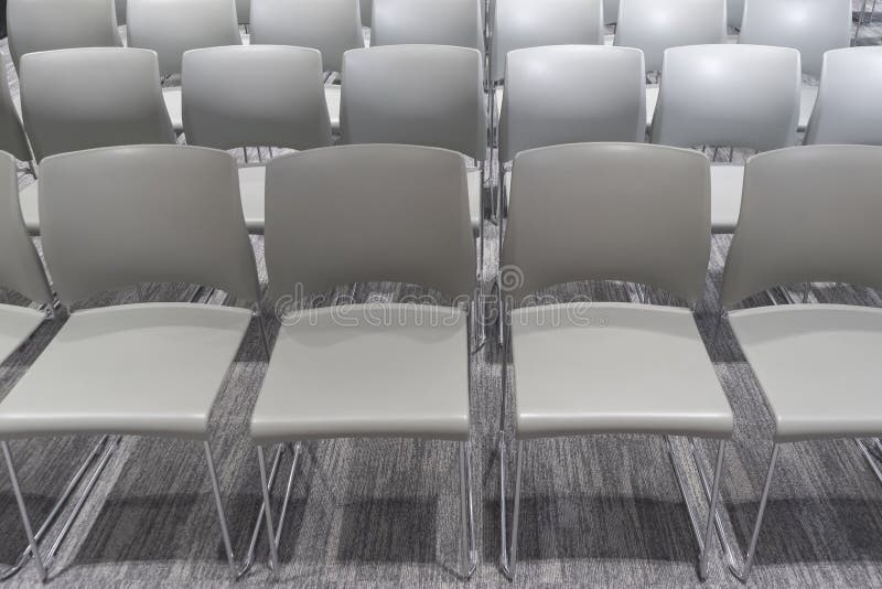 Row of chairs in conference room