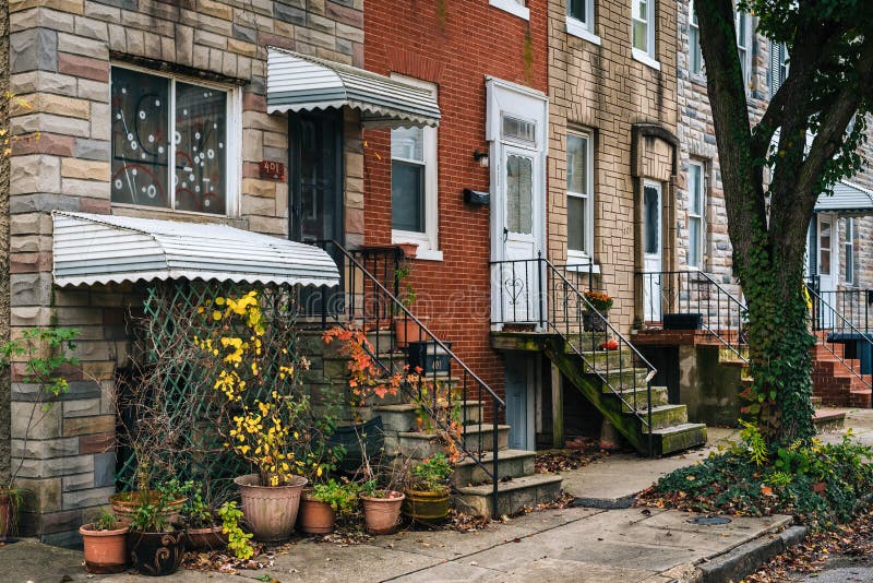 Row Homes in Remington, Baltimore, Maryland Stock Image Image of baltimore, united 147572201