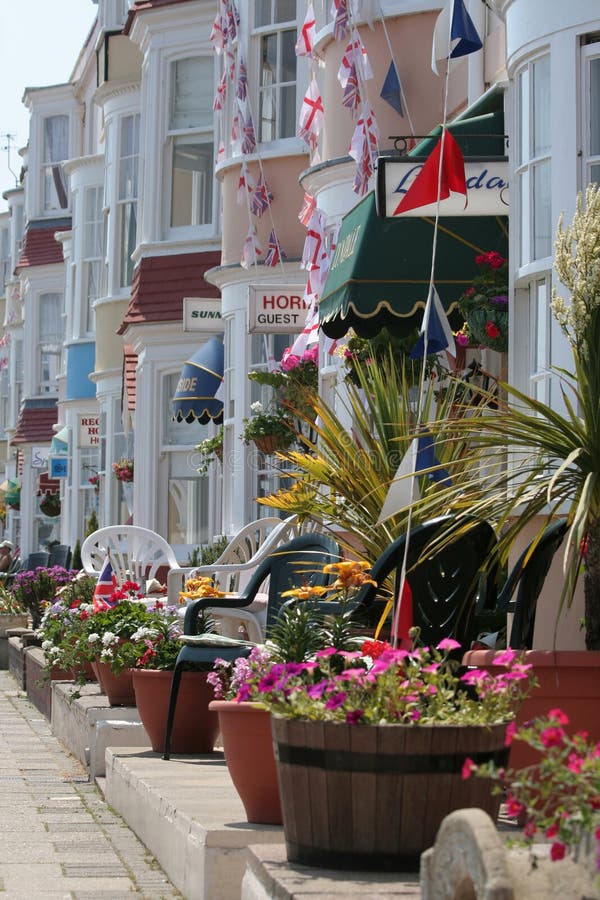 A street on hotels. A street on hotels