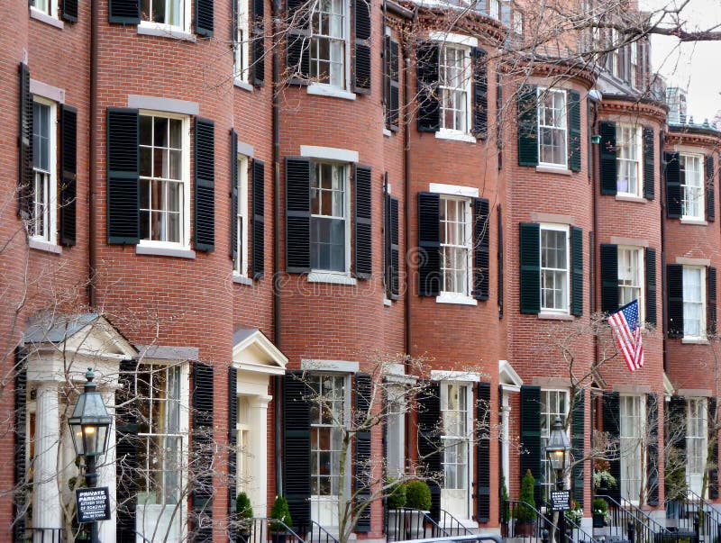 Row House Row stock image. Image of colonial, boston - 23473265