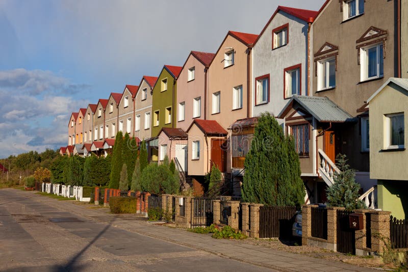 Row houses royalty free stock photography