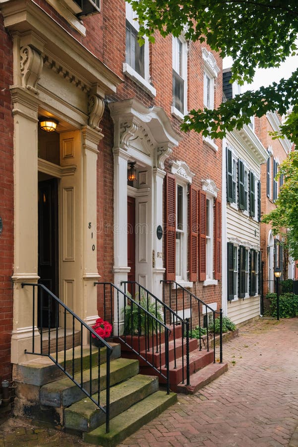 Row Houses in Alexandria, Virginia Stock Image Image of urban