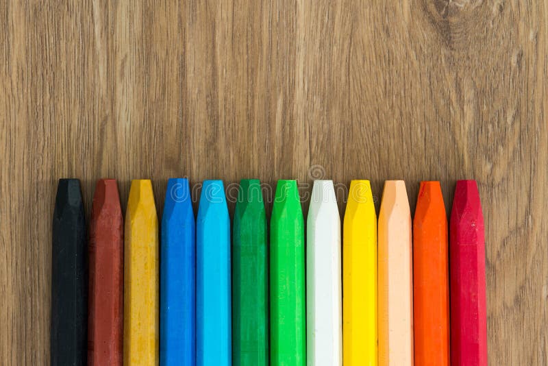 Wax crayons stock image. Image of board, wood, black 101810573