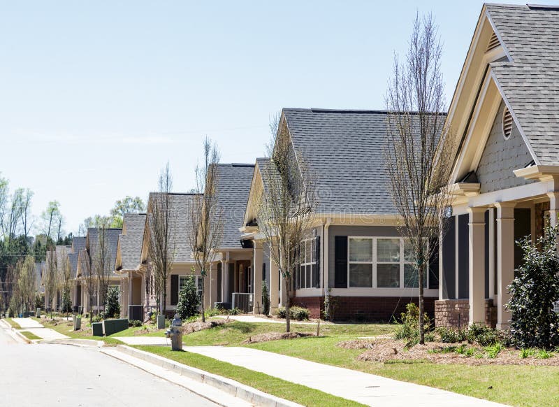 Row of New Condo Townhouses