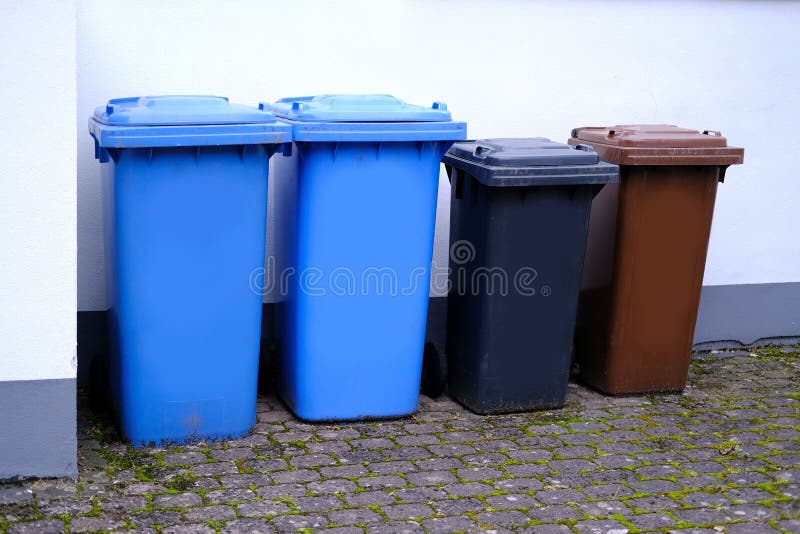 Large Metal Garbage Container, Trash Can, Garbage Collection in Designated  Place, Environmental Concept, Different Types of Stock Image - Image of  recycling, pollution: 255979771