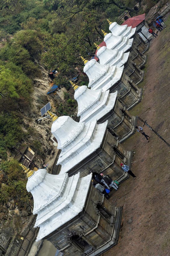 Row of shrines, Pashupatinath Temple complex, Kathmandu, Nepal