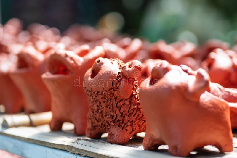 Smile Animal Clay Dolls on Rack Stock Image Image of statue, smile 131452995