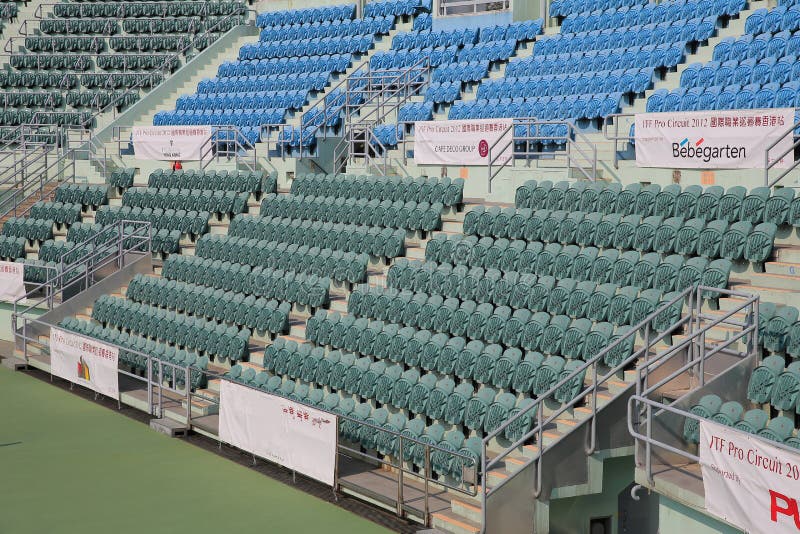 Row after Row of Stadium Seats and Bleachers 5 Jan 2013 Editorial Photo