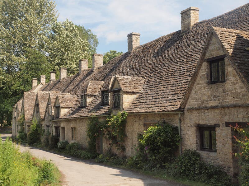 Row of traditional English Cottages royalty free stock photos Row of traditional English Cottages royalty free stock photos