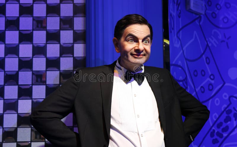 Rowan Atkinson, wasstandbeeld, wascijfer, waxwork stock afbeeldingen Rowan Atkinson, wasstandbeeld, wascijfer, waxwork stock afbeeldingen