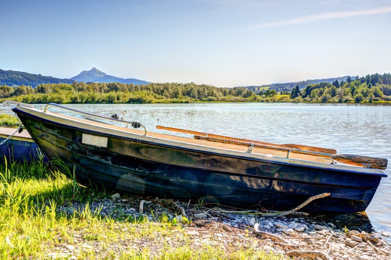 Rowboat at a lake