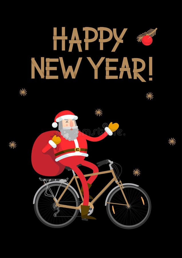 rower Claus Santa ilustracja wektor rower Claus Santa ilustracja wektor