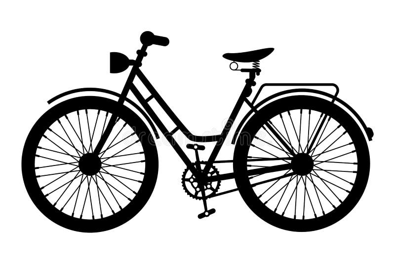 Rower ikona Czarny Rowerowy symbol royalty ilustracja