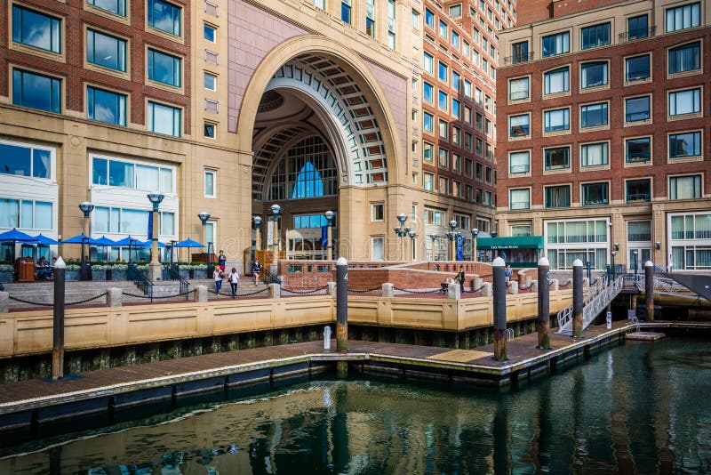 Rowes Wharf, in Boston, Massachusetts. Editorial Image Image of urban